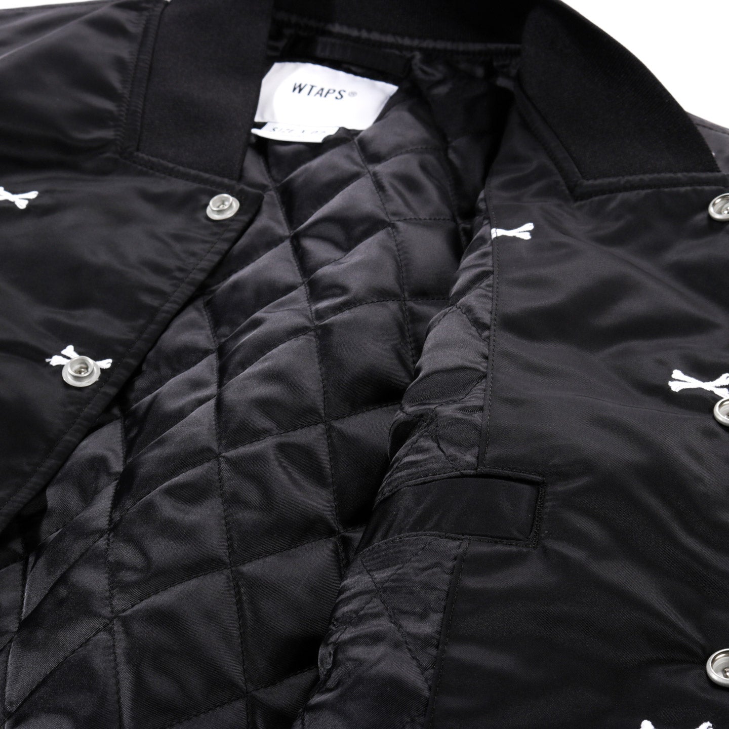 L WTAPS TEAM JACKET NYLON SATIN BLACK-