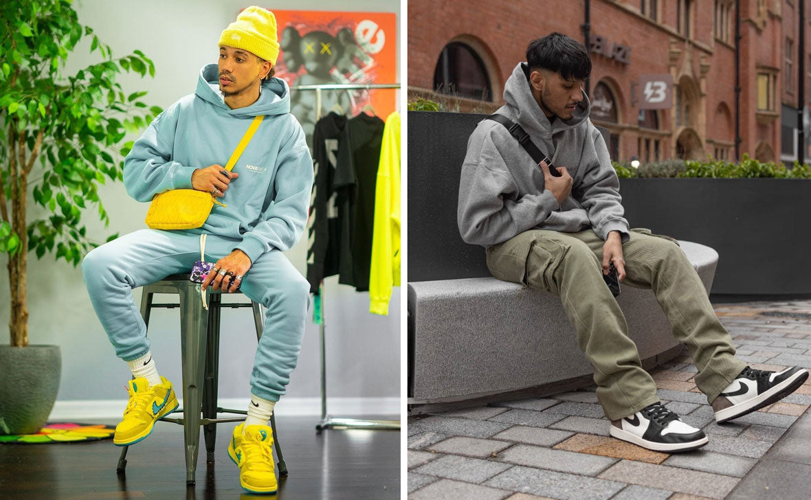 2 homme portant un hoodie dans un style streetwear