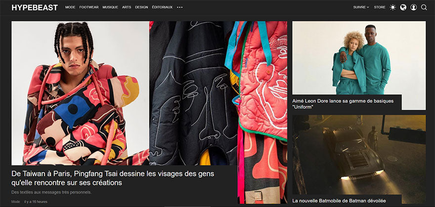 Le site de streetwear hypebeast