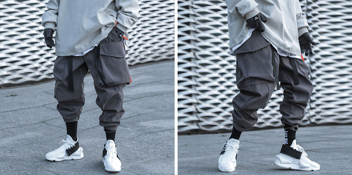 two streetwear cargo pants