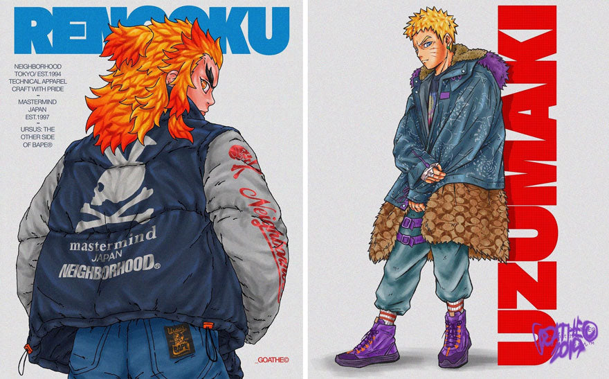 anime naruto in streetwear mode