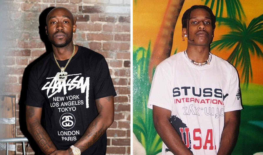 stussy worn by freddie gibbs and asap rocky