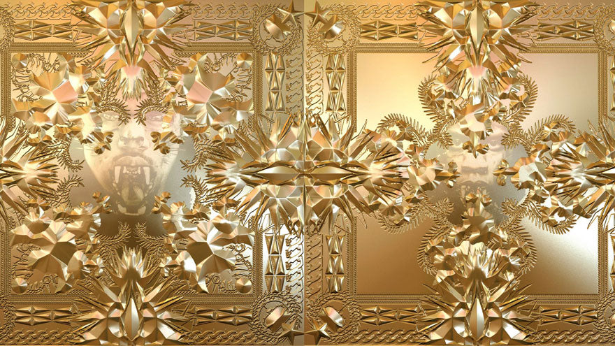 kanye west and jay-z watch the trone album cover