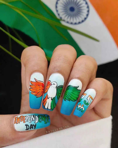 Independence Day Full Wrap Nail Polish Stickers Self - Temu