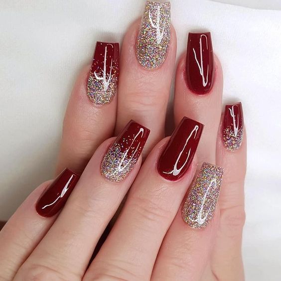 Red and Gold nail design | Baroquen Nails