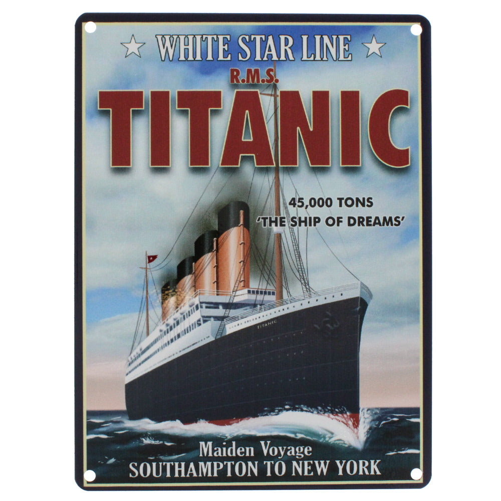 Titanic White Star Line Metal Sign | National Museums Liverpool Shop