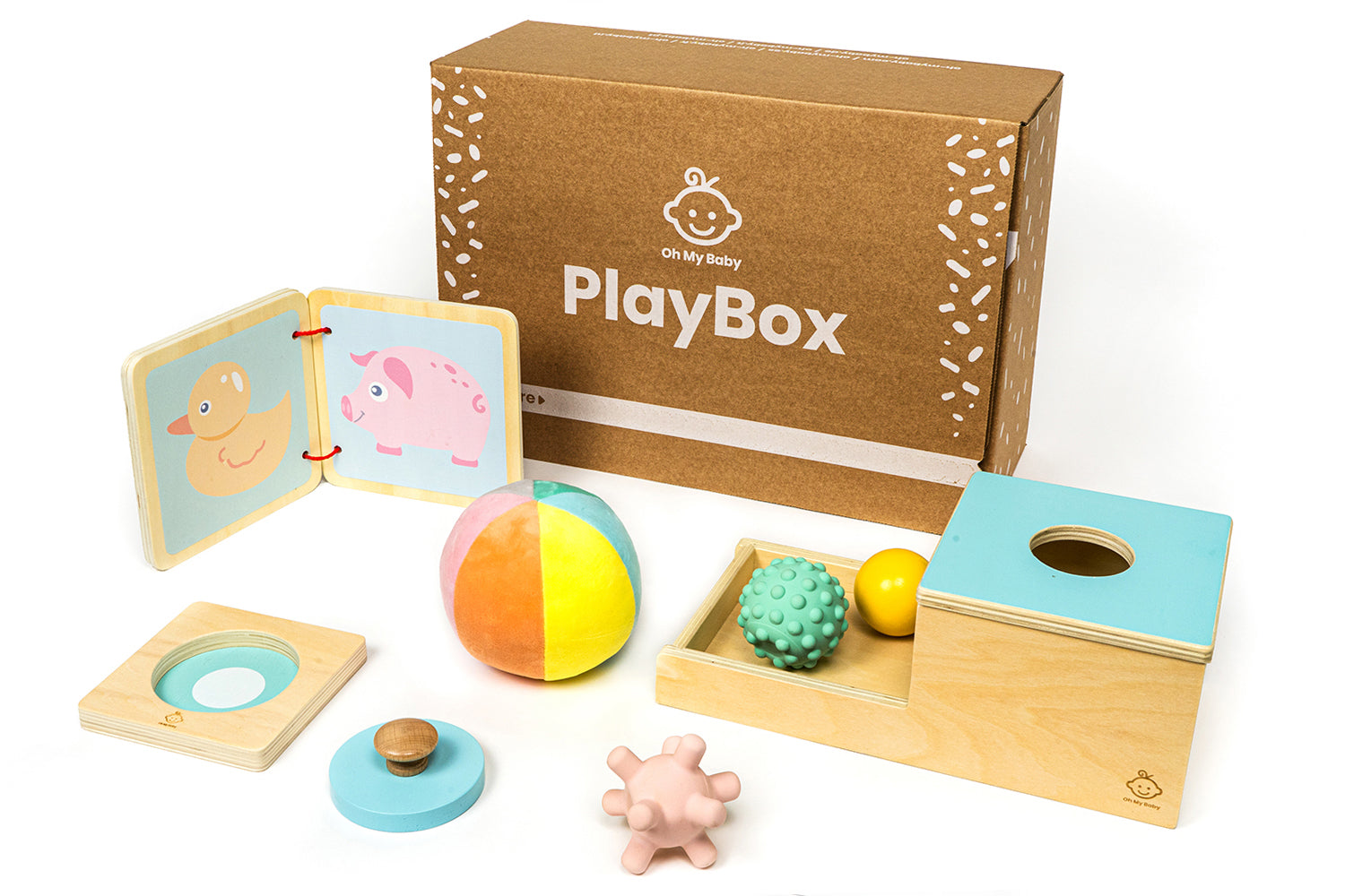 Educatief babyspeelgoed 7 maanden, 8 maanden | Play Box My Baby – oh-mybaby.nl