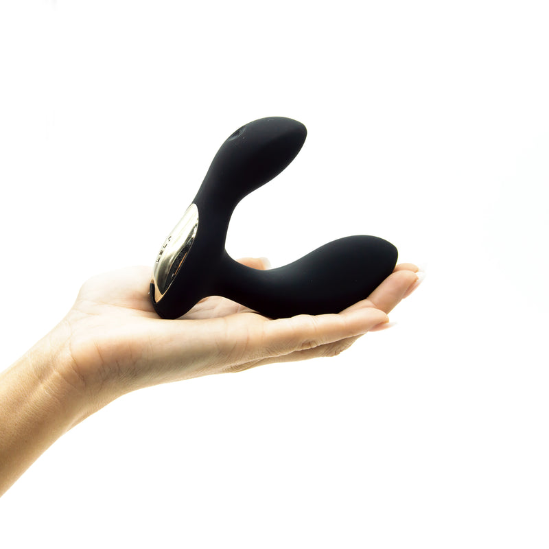 6 inch lelo hugo black luxury vibrating prostate massager