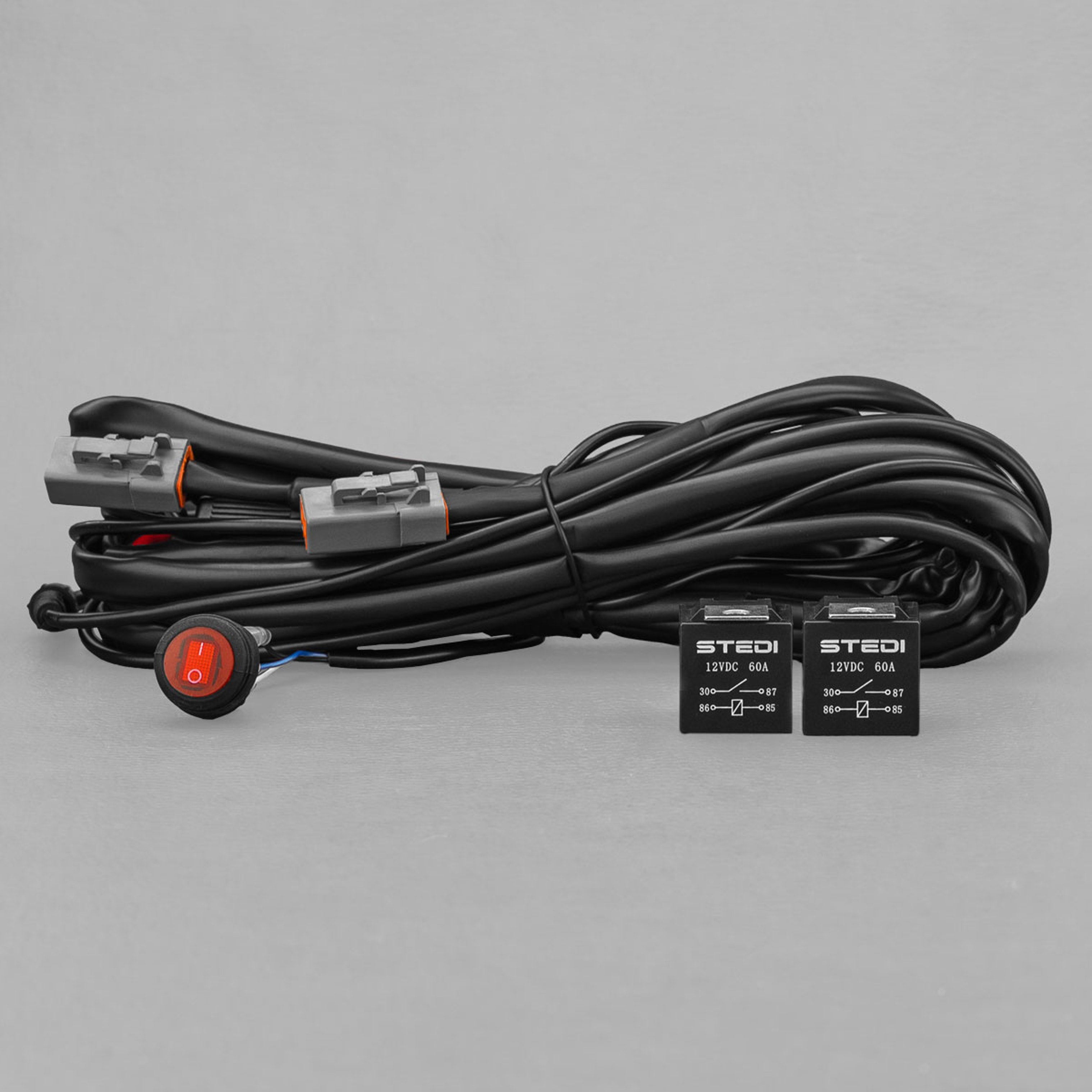 STEDI Plug & Play Dual Fernlicht-Kabelbaum für DT&DT-P Steckeranschlus