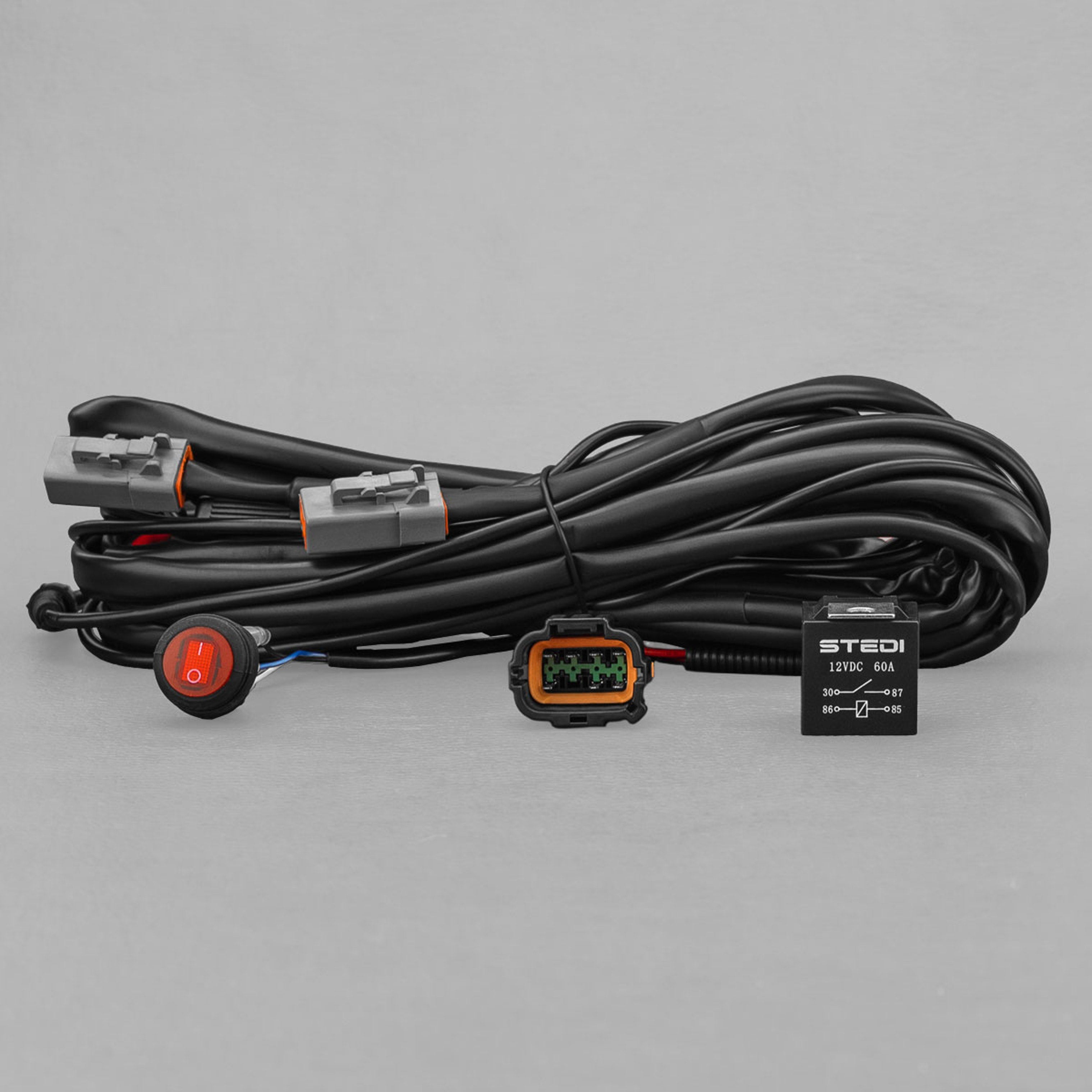 STEDI Plug & Play Dual Fernlicht-Kabelbaum für DT&DT-P Steckeranschlus