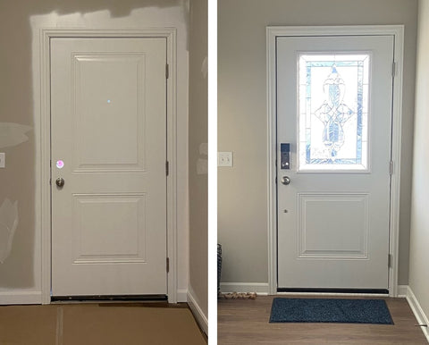 Door Cut Out 2 Panel Before After