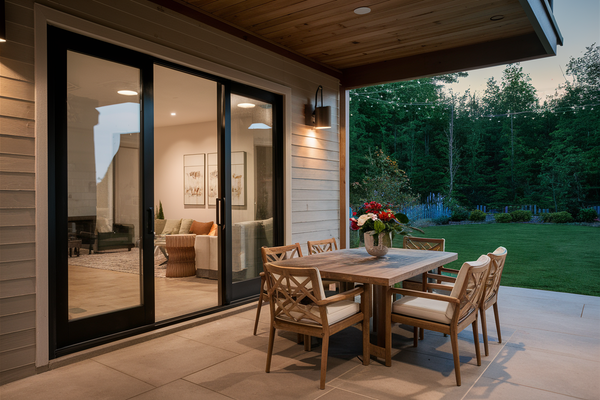 patio door and outdoor furniture. peasedoors