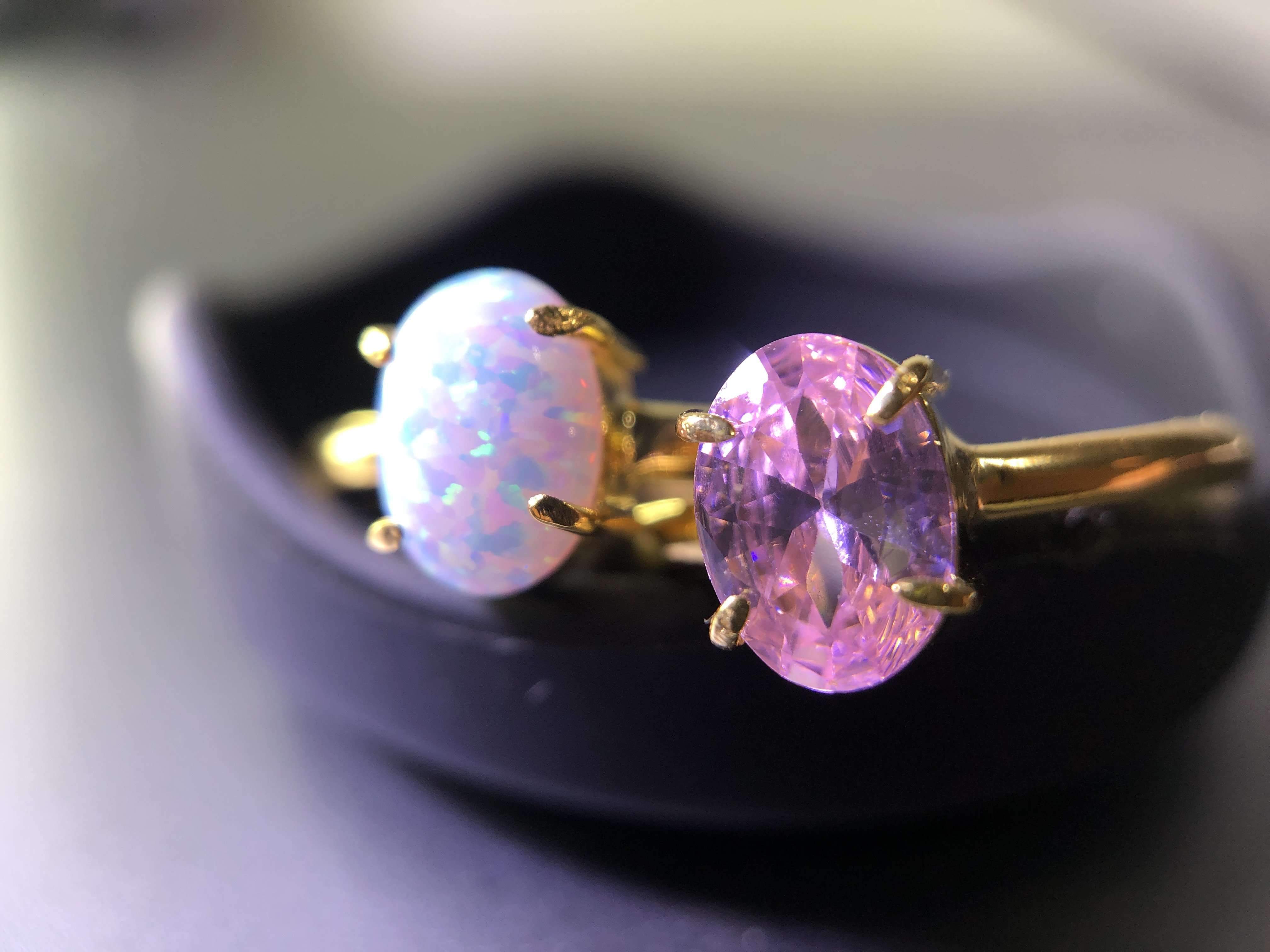 Simple Gold Oval Birthstone Ring