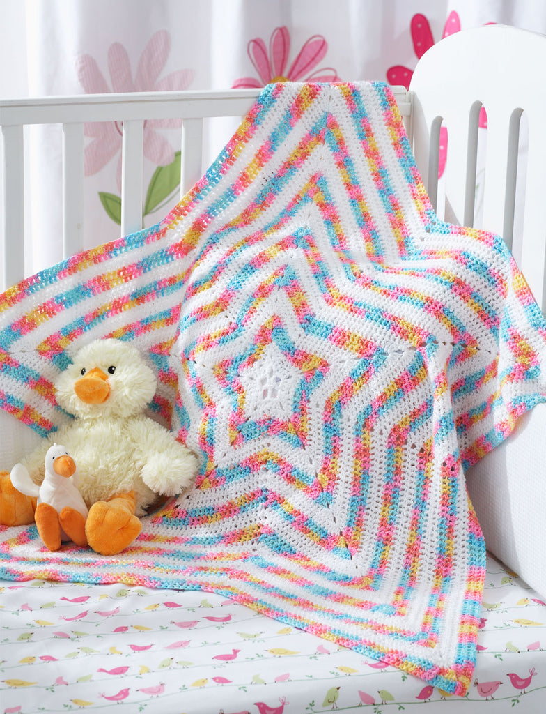 Crochet Pattern Spinrite Baby Co Ordinates Star Blanket 51069 Readicut