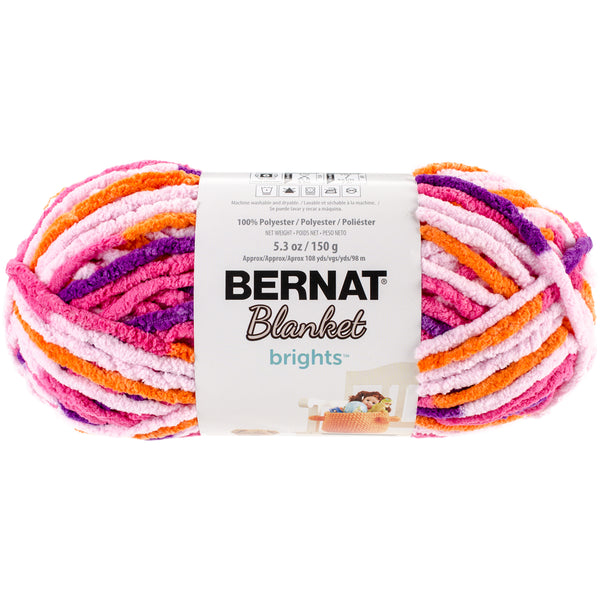 BERNAT BLANKET YARN Pink Lagoon 10.5oz/300g, 220 Yards/201m, Super