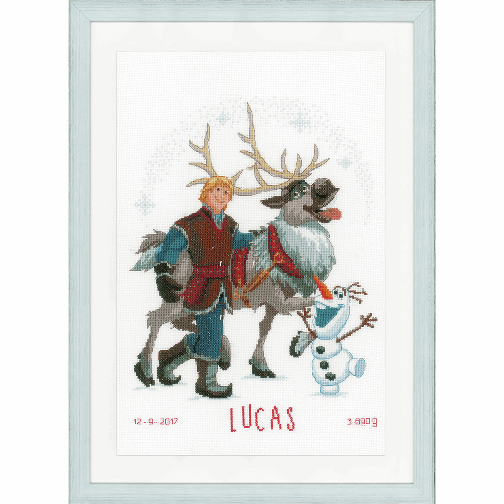 Vervaco Counted Cross Stitch Kit: Disney: Frozen - Always Up For Adventure Birth Record PN-0167543