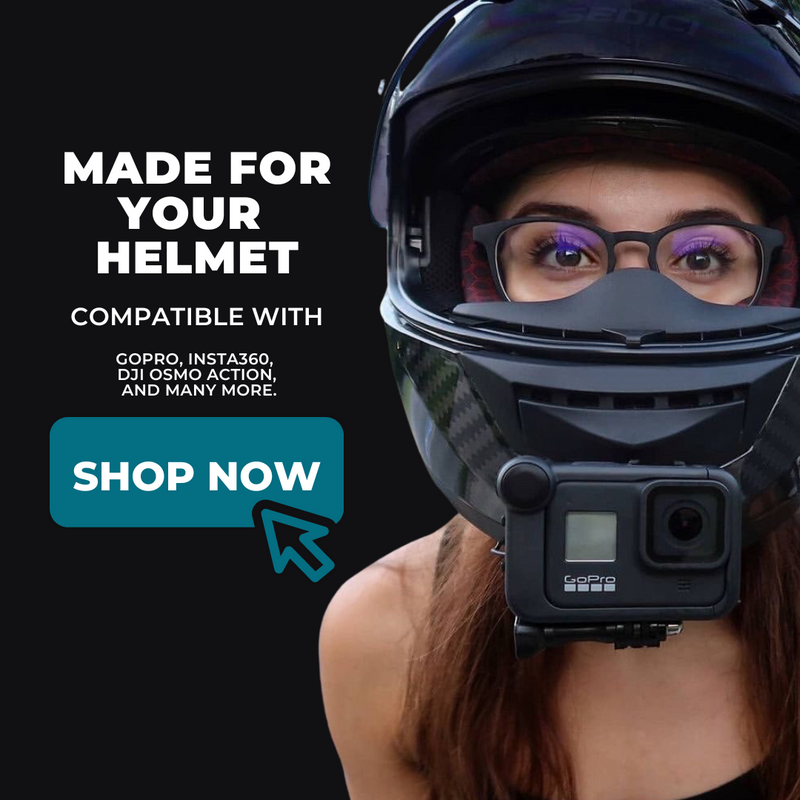 Allemaal materiaal Aquarium Chin Mounts | Best Motorcycle & MTB Helmet Mounts For GoPro & Insta360