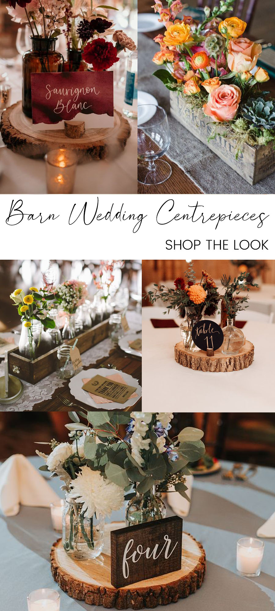 Amazing Centrepieces for Barn Weddings