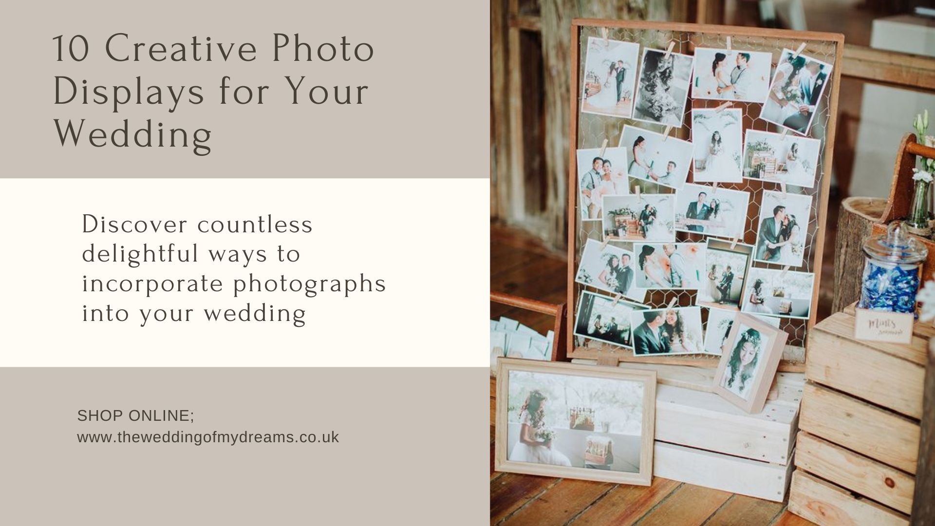 Creative ways to add photos to your wedding