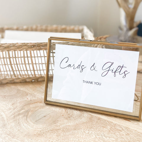 cards and gifts wedding signs