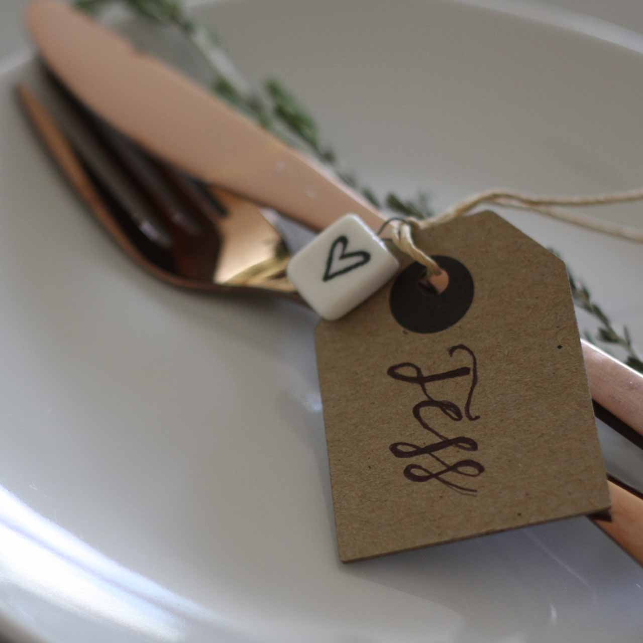 Brown Luggage Tags Vintage Place Card 1