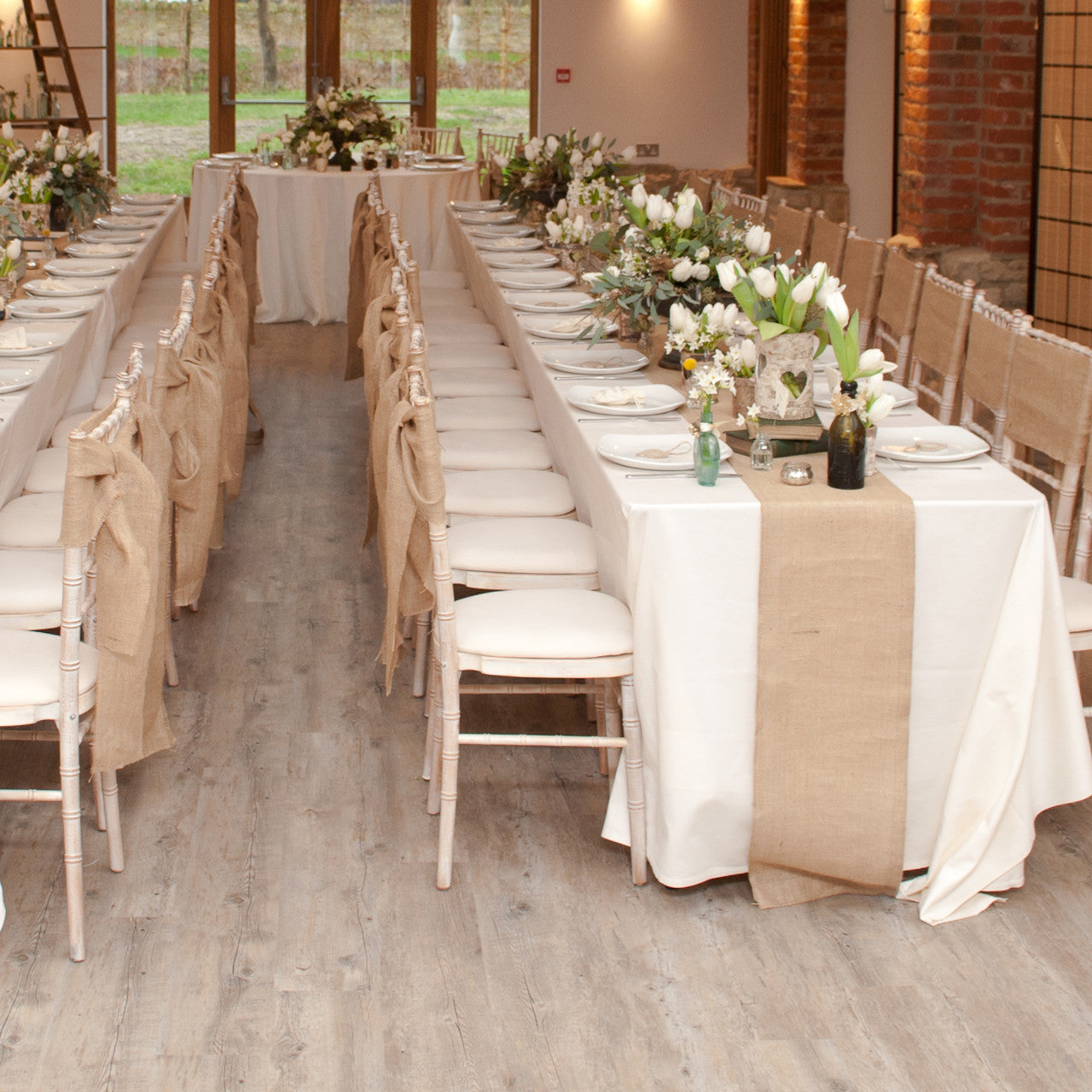 burlap table runner