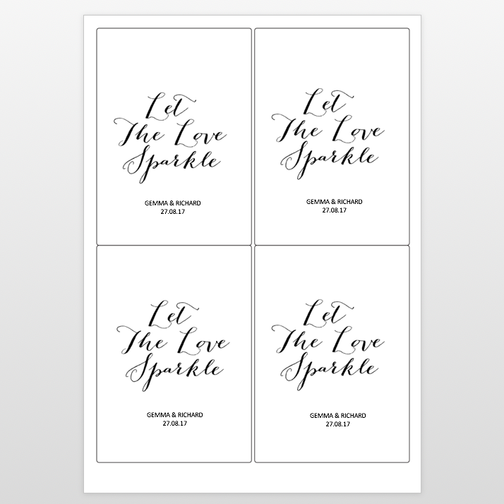 Let Love Sparkle Printable Template Free