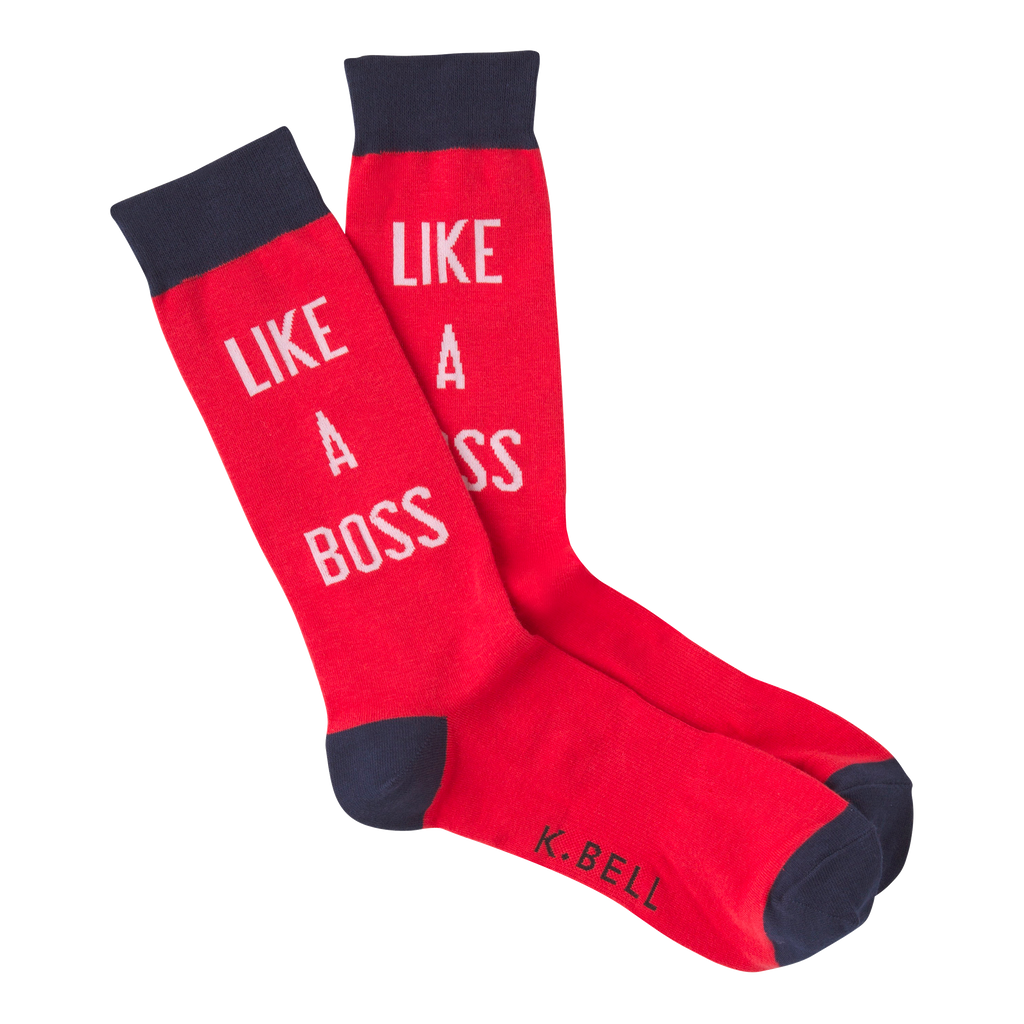 Men's Like A Boss Crew Socks – K.Bell