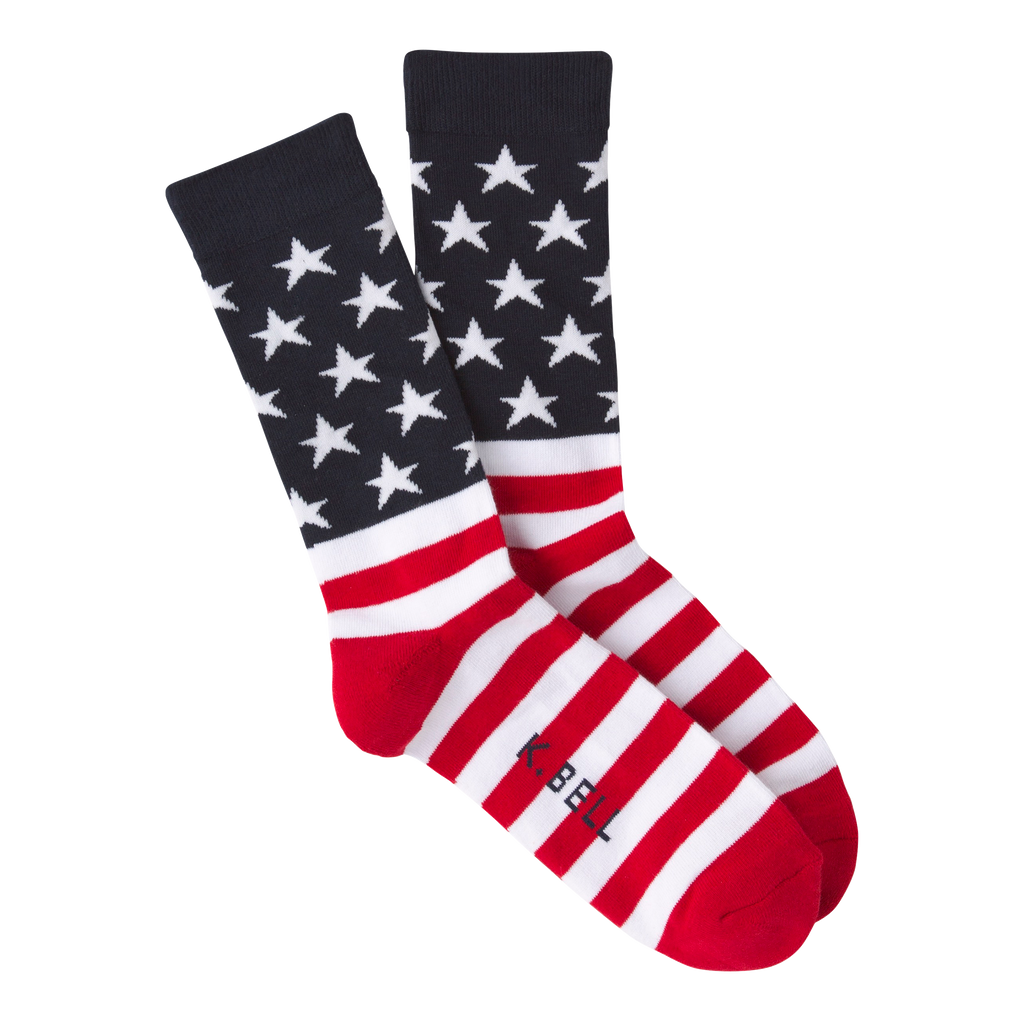Men's Flag Crew Sock - American Made – K.Bell