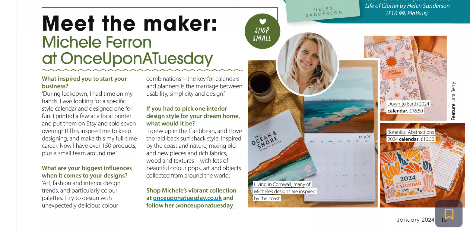 Meet the Marker: Once Upon a Tuesday featured in HomeStyle Magazine
