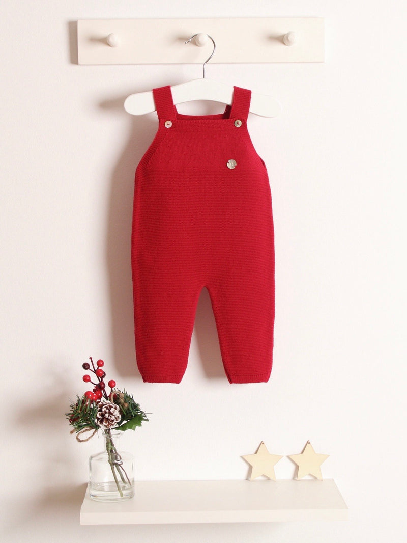 Granlei knitted dungaree red