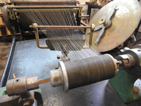 Leavers lace is made by weaving thousands of individual threads