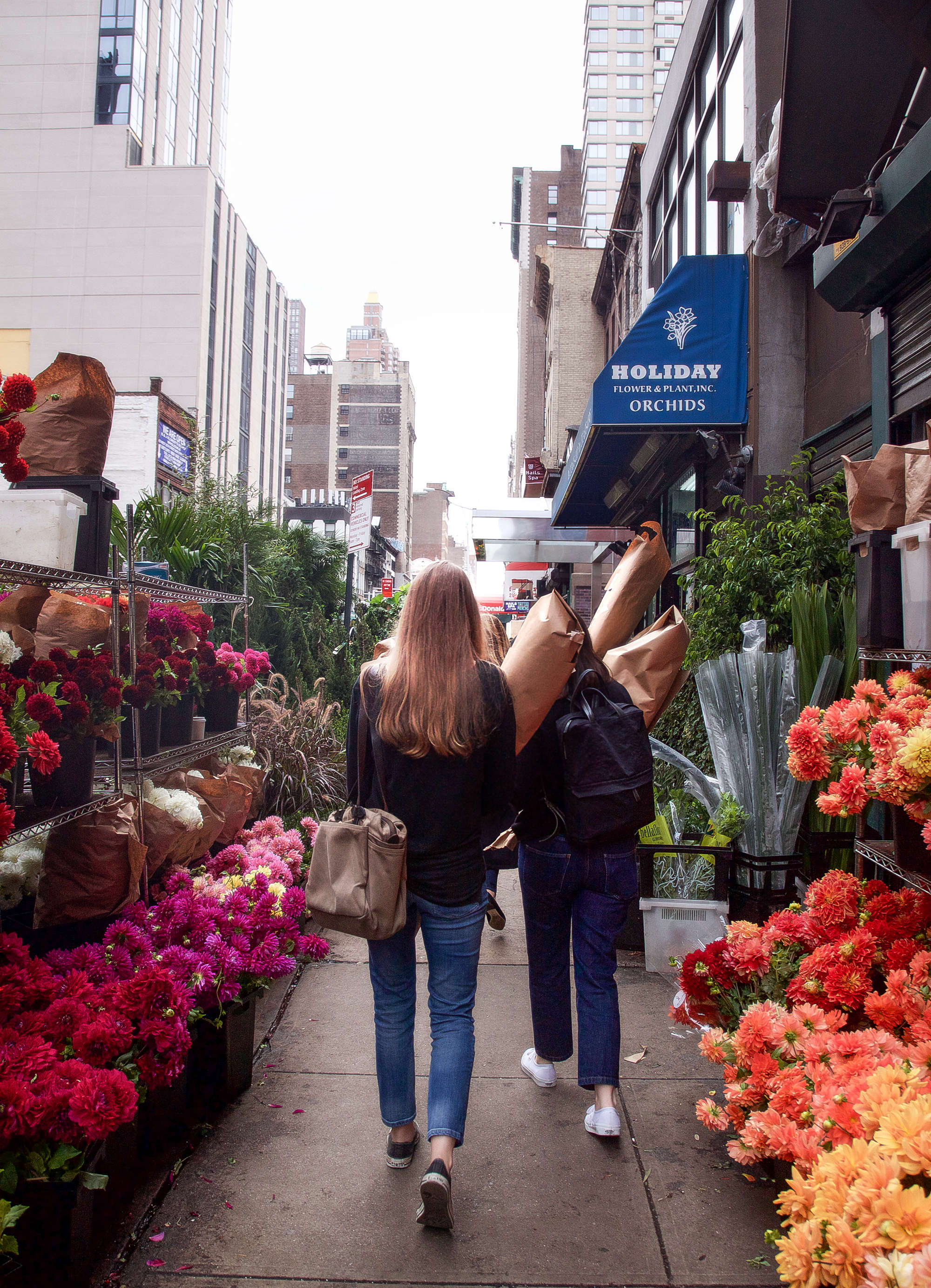 NYC flower market street image