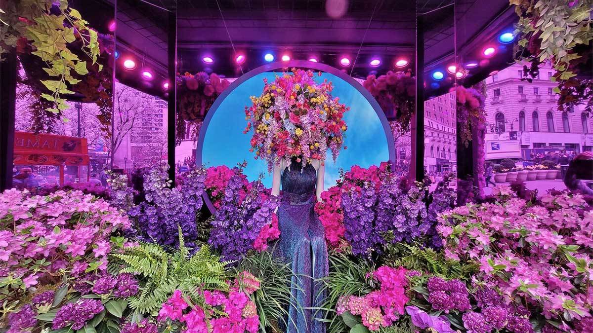 Macy's Flower Show Display, Purple and Pink Flowers