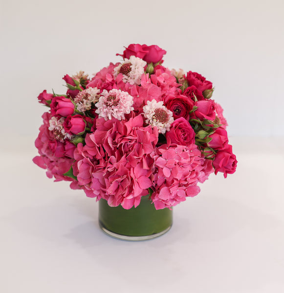 Pink rose arrangement by H.Bloom for Breast Cancer Awareness Month.