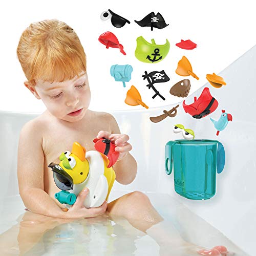 Yookidoo Jet Duck Pirate Bath Toy with Powered Water Cannon Shooter - Sensory Development & Bath Time Fun for Kids - Ages 2+