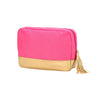 Wholesale Boutique Hot Pink Cabana Cosmetic Bag,