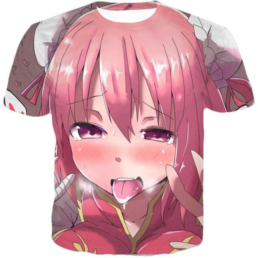 AHEGAO T Shirt Anime 3D Imprimir Homens Mulheres Pop It Hentai