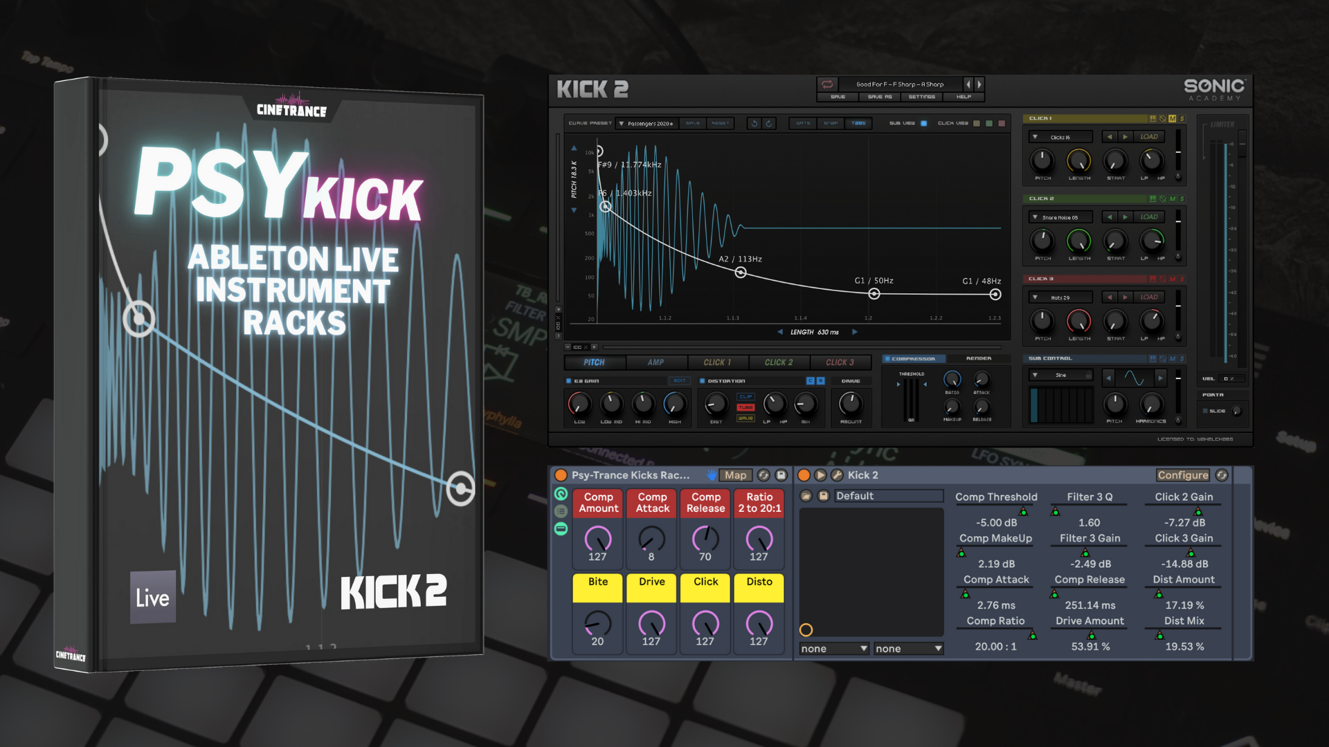 CT22-PK - PsyKick - Ableton Live Racks For Kick 2