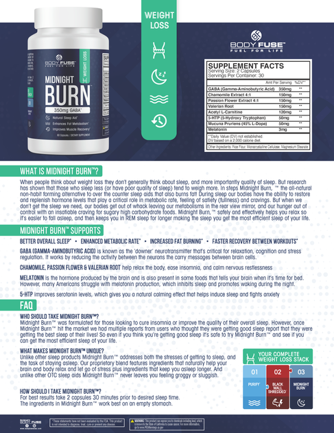 Midnight Burn - Over Night Fat Burner – Body Fuse USA