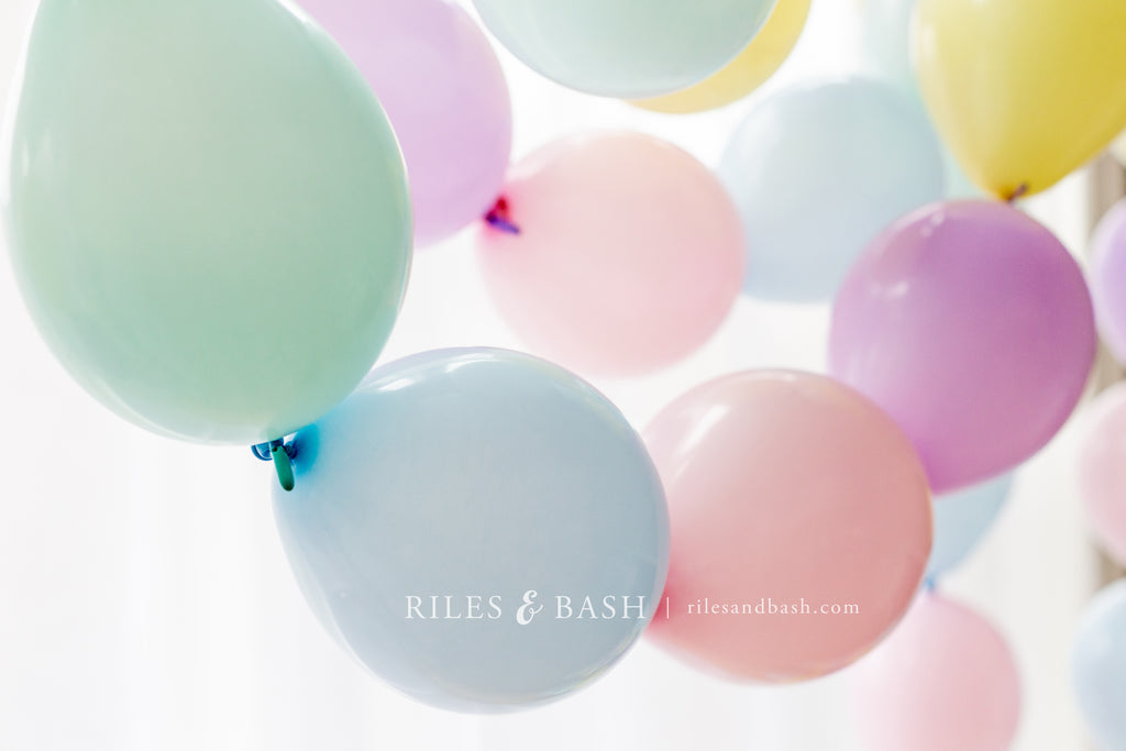 Riles & Bash Pastel Link Balloons_Easter Decorations_Rainbow Party_Unicorn Party