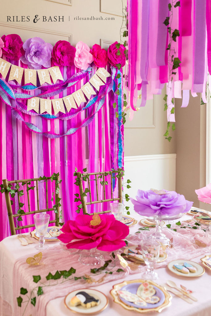 Riles & Bash An Enchanted Pink & Purple Butterfly Garden Party