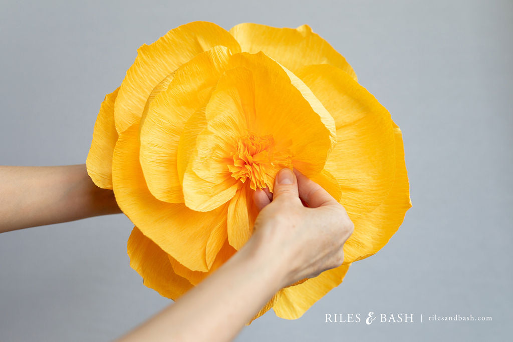 Riles & Bash Fiesta Mexican Streamer Backdrop with Crepe Paper Fiesta Flowers_How to Build a Fiesta Backdrop_Cinco De Mayo_Fiesta_Taco Bar Party_Riles & Bash Party