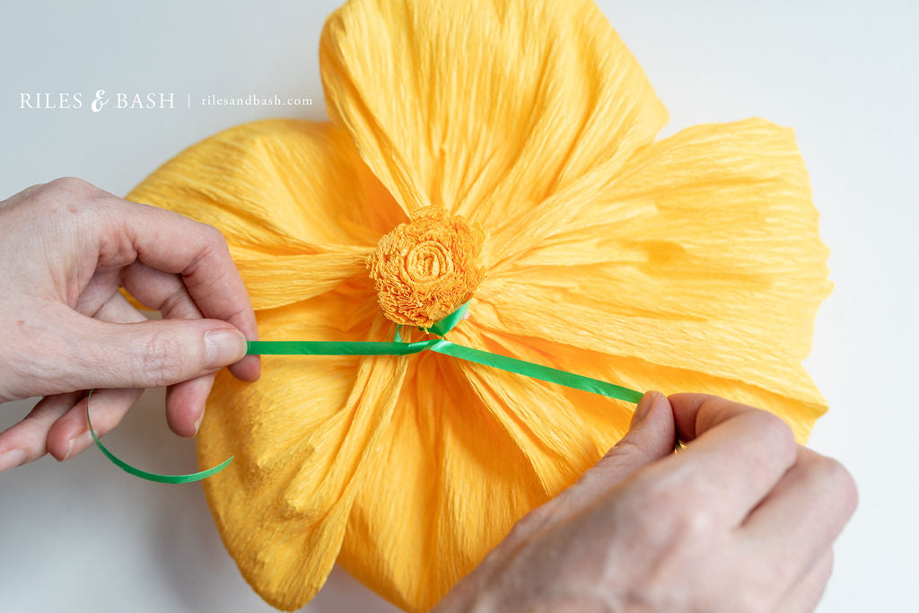 Riles & Bash Fiesta Mexican Streamer Backdrop with Crepe Paper Fiesta Flowers_How to Build a Fiesta Backdrop_Cinco De Mayo_Fiesta_Taco Bar Party_Riles & Bash Party