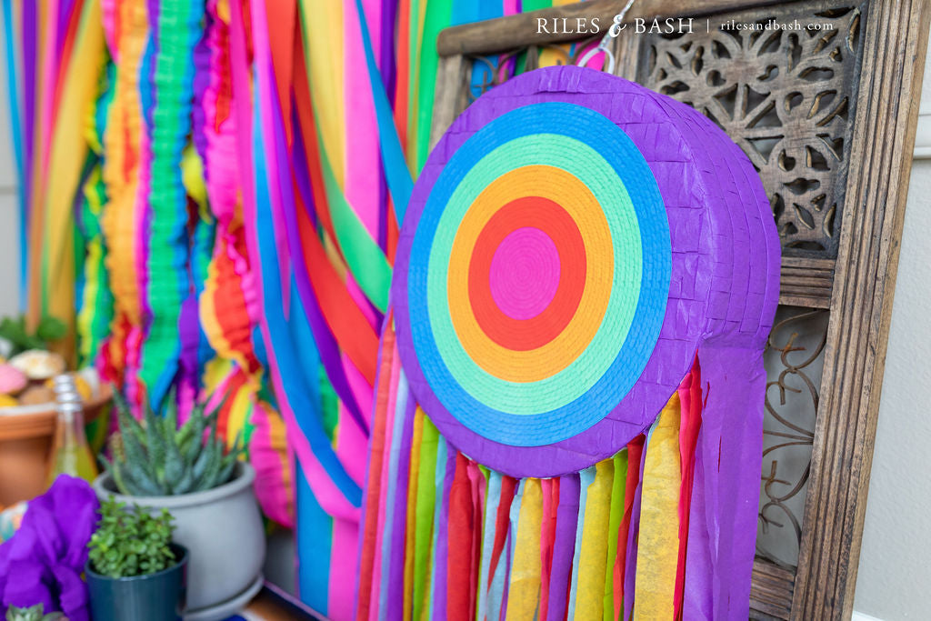 Riles & Bash Fiesta Pinata with Colorful Streamers