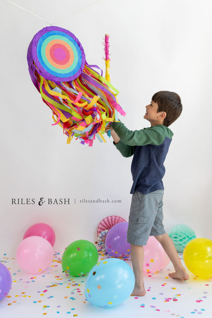 Riles & Bash Fiesta Pinata with Colorful Streamers