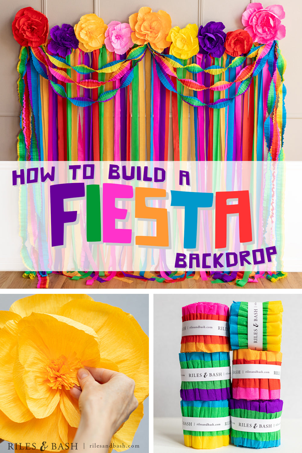How to Build a Fiesta Backdrop_Cinco De Mayo_Fiesta_Taco Bar Party_Riles & Bash Party