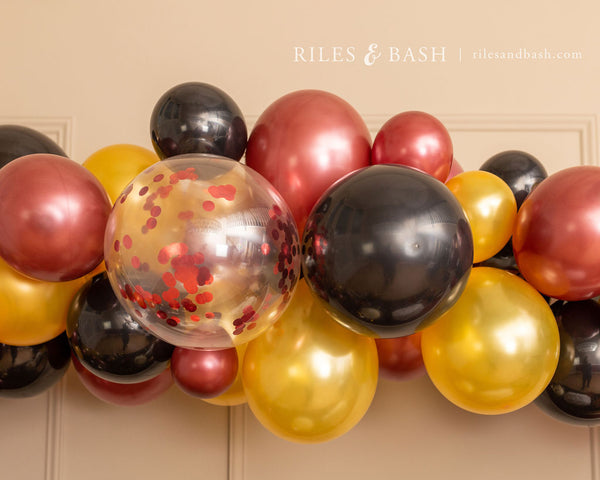 Riles & Bash Party Supplies_online party shop_ balloons_burgundy_black_gold_balloon garland