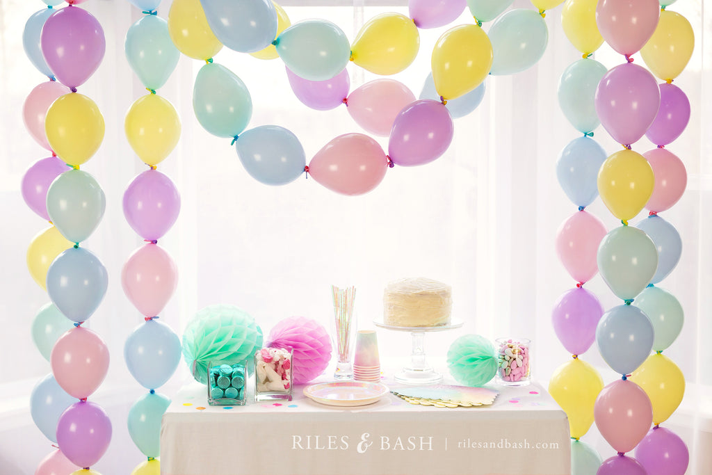 Riles & Bash Party Shop_Pastel Link Balloon Garland