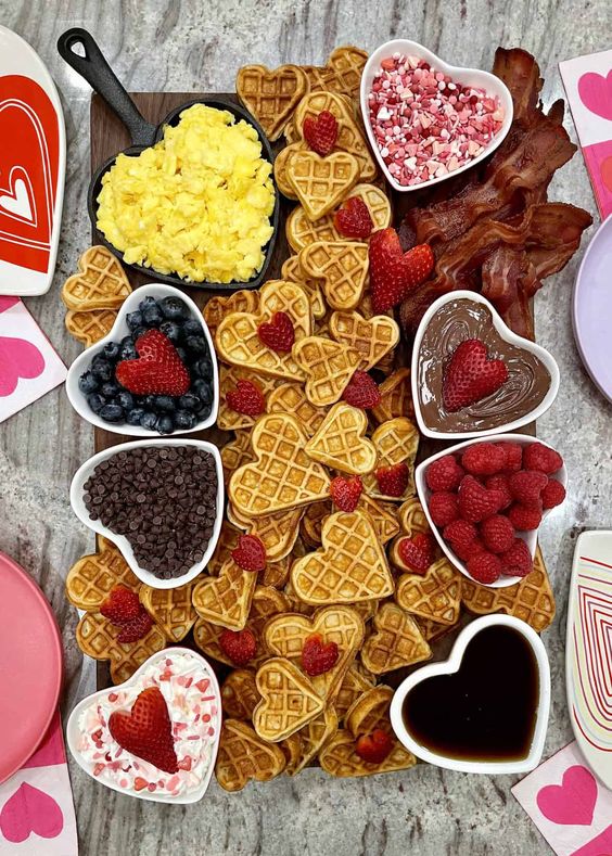 Valentine's day waffle breakfast_photo thebakermama.com